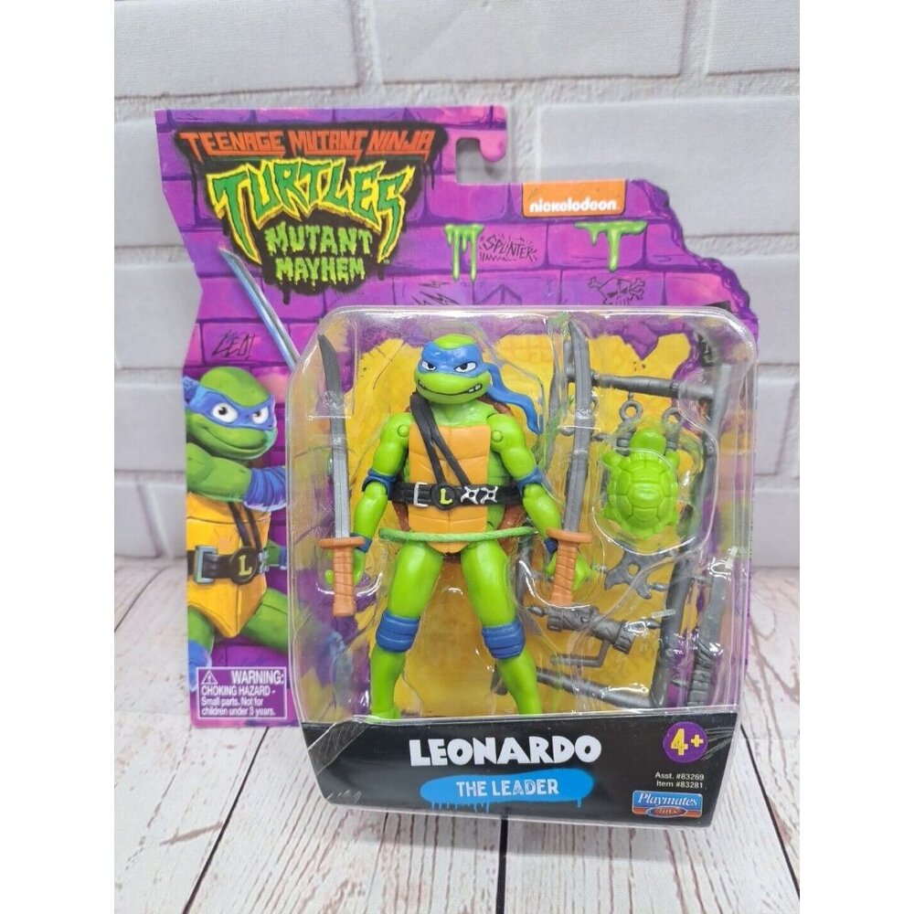 Teenage Mutant Ninja Turtles Leonardo The Leader Action Figure 4+ Playmates Toys
